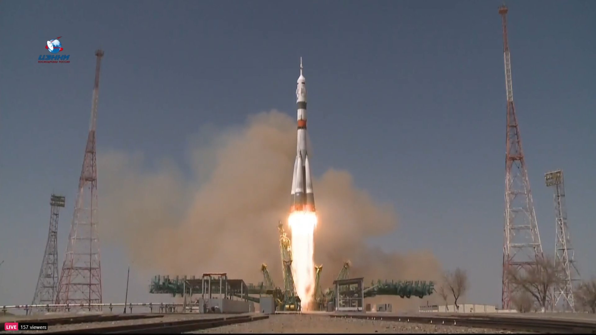 Soyuz Launch for Anniversary of First Human Flight