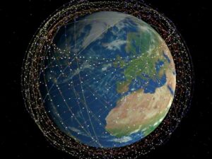 Starlink Satellites Orbiting Earth