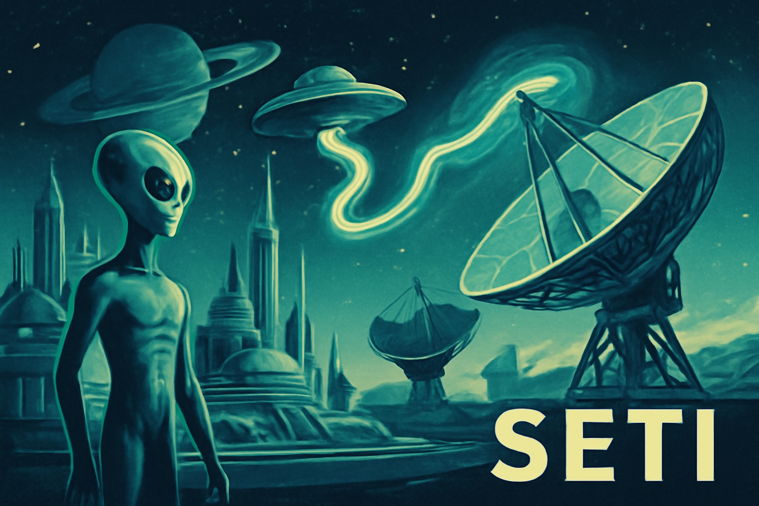 Generate an image about an extraterrestrial civilization and