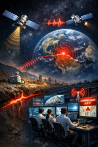 Detection of earthquakes by satellites