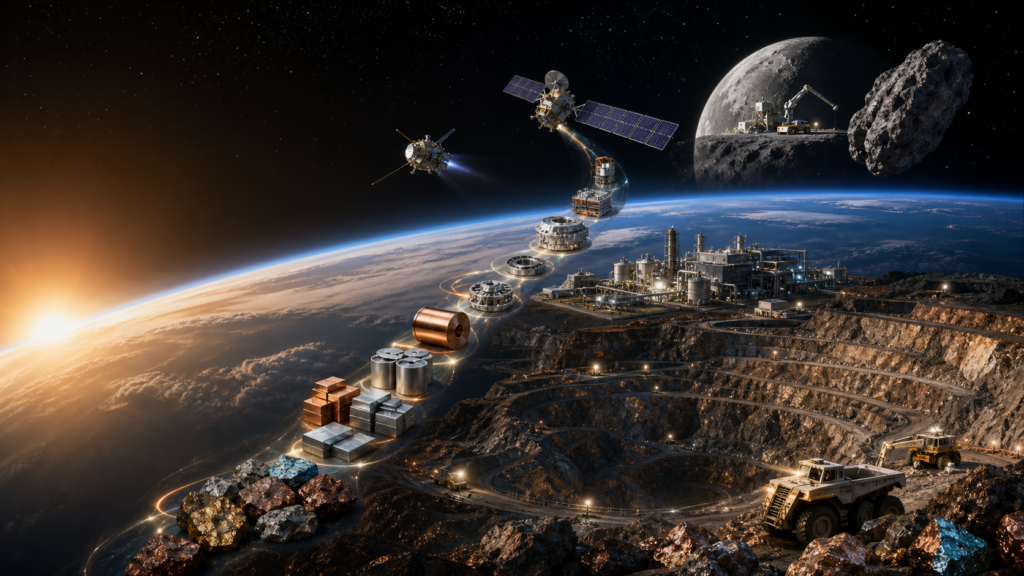 Strategic Competition Spanning from Mines to Space